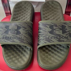 Under Armour Olive Freedom Slide Sandals